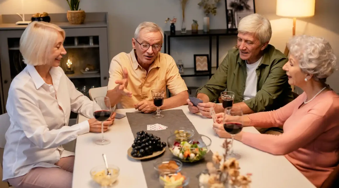 family having a conversation about assisted living options with a senior loved one